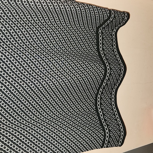 Michael Kors Women MIDI Dress Chain Print RoundNeck Long Sleeve medium - Picture 3 of 4